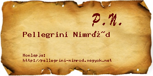 Pellegrini Nimród névjegykártya